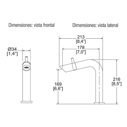 Monomando para lavabo bamboo ebano Helvex e-922-eb