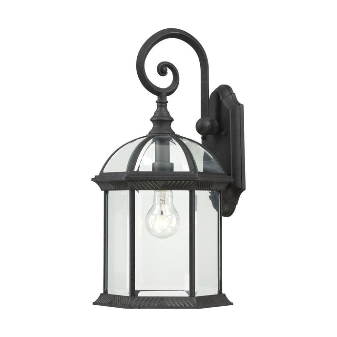 FAROL EXTERIOR BOXWOOD 19'' NEGRO TEXTURIZADO SATCO - GRUPODONPEDRO