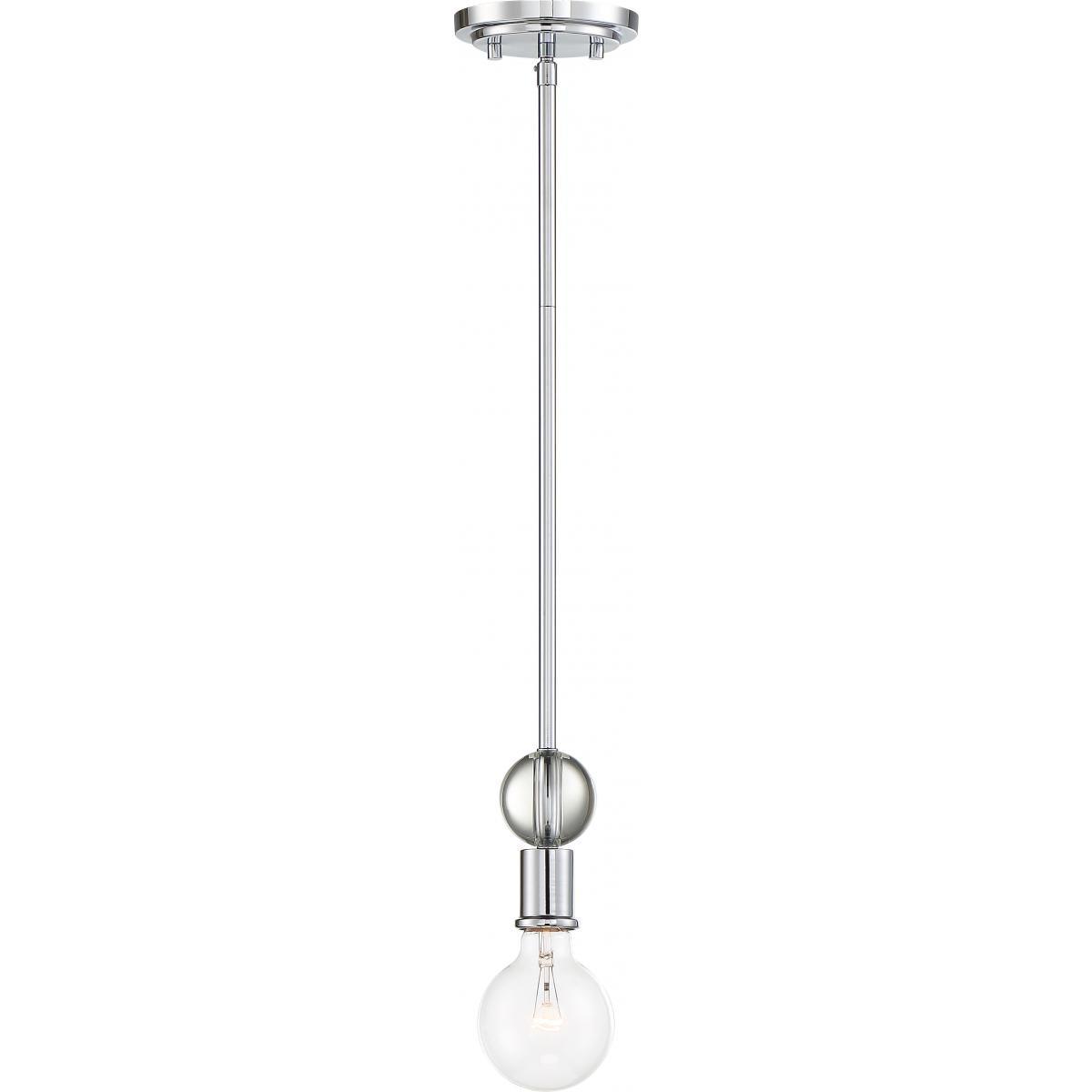 LAMPARA MINI COLGANTE BOUNCE 1 LUZ NIQUEL SATCO - GRUPODONPEDRO