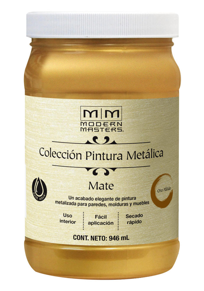 Pintura metalica modern masters oro palido mate 946ml