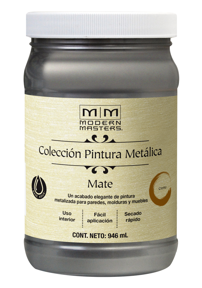 Pintura metalica modern masters cromo mate 946ml