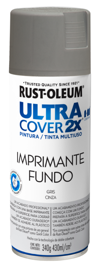 Pintura imprimante aerosol ultra cover 2x gris mate