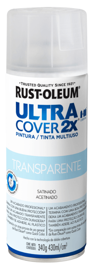 AEROSOL ULTRA COVER 2X TRANSPARENTE SATIN 340GR - GRUPODONPEDRO