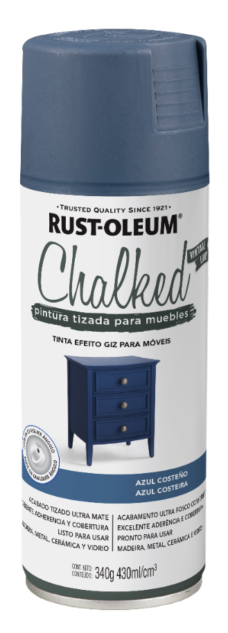 Pintura en aerosol tizada para muebles ultra mate - azul costeño