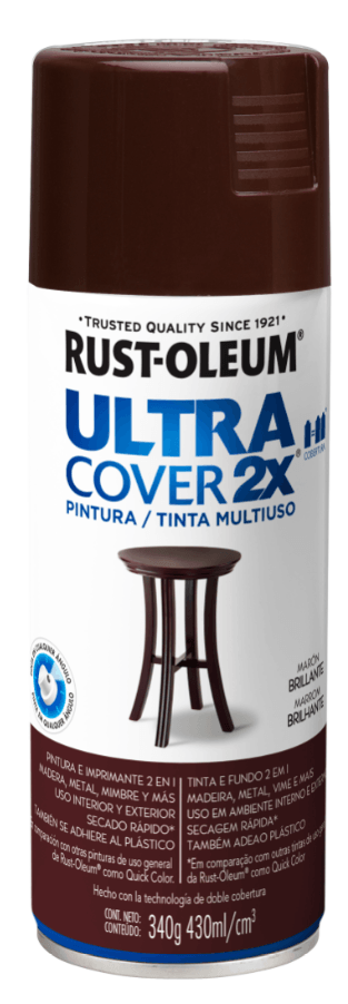 AEROSOL ULTRA COVER 2X MARRON BRILLANTE 340GR - GRUPODONPEDRO