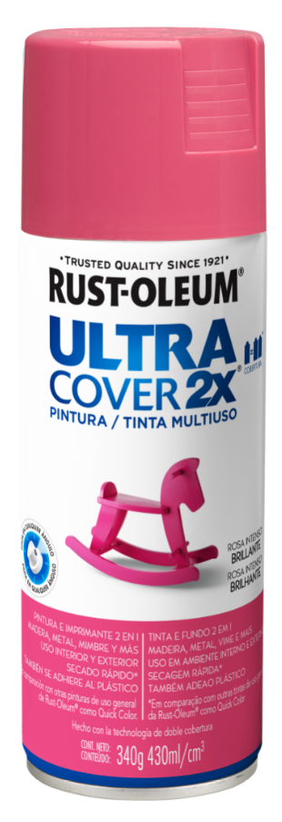 Pintura en aerosol multiusos rosa brillante 340gr