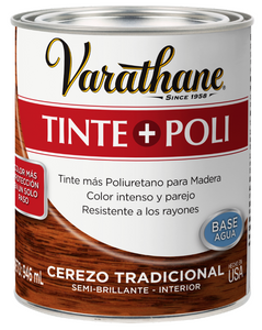 Tinte para madera + poliuretano - cerezo tradicional 946ml