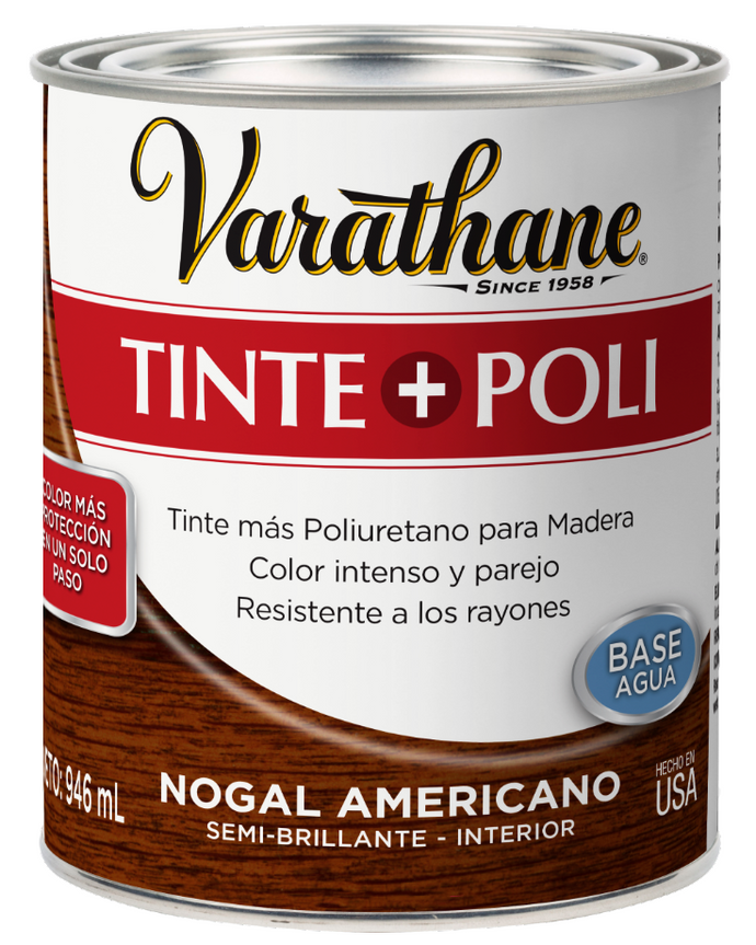 Tinte para madera semi brillante nogal americano 946ml