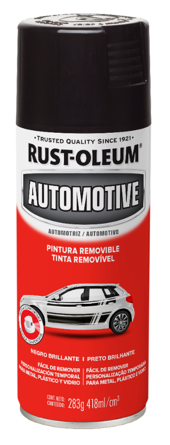 Pintura automovil removible acabado negro brillante 312gr