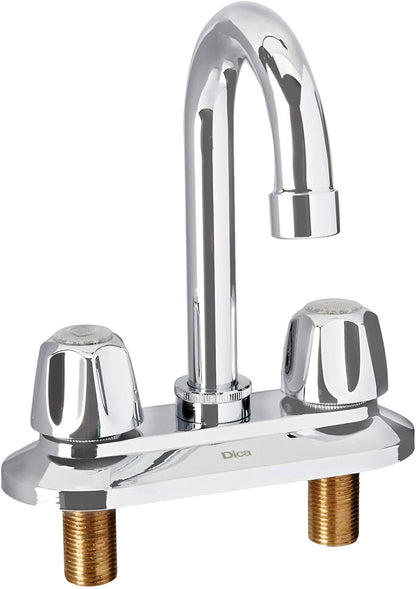 Mezcladora para lavabo de 4'' Dica 4062 con manerales y cubierta