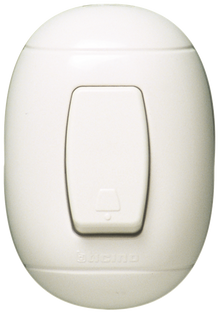 Pulsador oval blanco 10a-127v Bticino