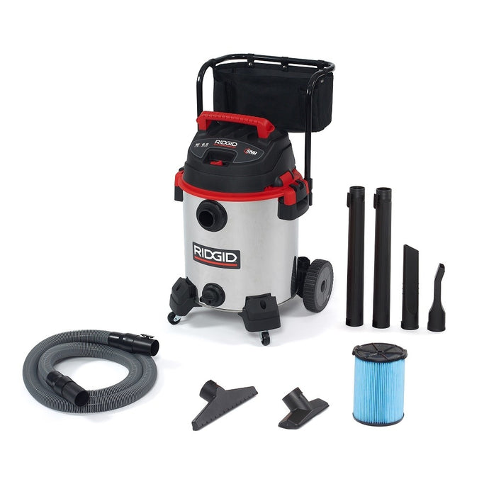 Aspiradora para solidos y liquidos 16 galones 6.5Hp ridgid