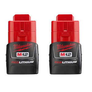 Paquete de dos baterias compactas m12 redlithium Milwaukee