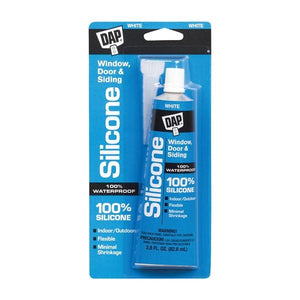 Sellador de silicona blanco para puertas y ventanas 83ml