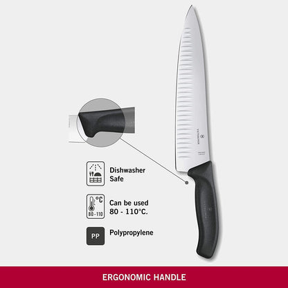 CUCHILLO PARA CHEF NEGRO 25CM VICTORINOX - GRUPODONPEDRO