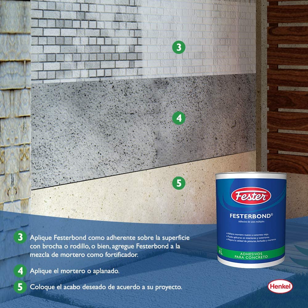 Festerbond adhesivo usos multiples y concreto 4lt