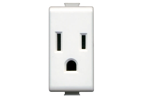 Toma corriente de 1 modulo blanco con proteccion infantil quinziño mx Bticino