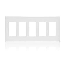Placa Leviton Decora 5 unidades blanco