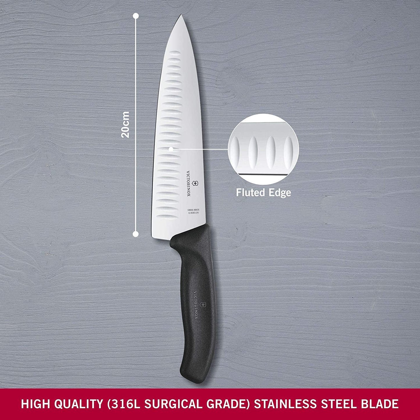 CUCHILLO PARA CHEF VICTORINOX 20CM - GRUPODONPEDRO