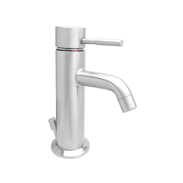 Monomando para lavabo inox con desague automatico Urrea