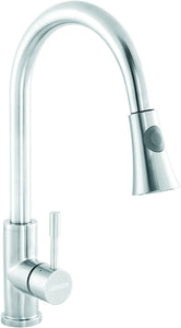 Monomando para cocina con nariz retráctil inox 9432inox