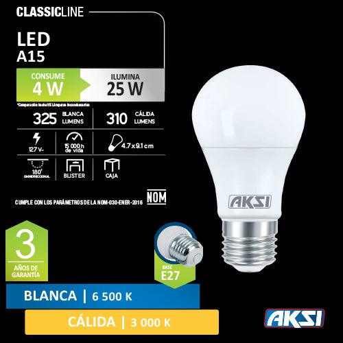 FOCO LED CLASSIC A15 4W 6500K E27 - GRUPODONPEDRO