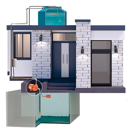 Bomba doméstica monofásica de 0.25 hp Evans 1HME025