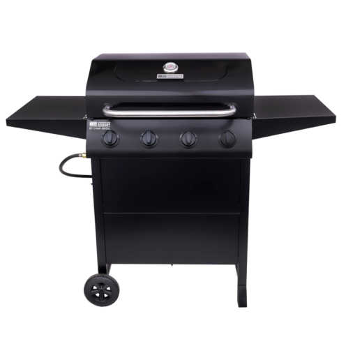 Asador de gas American Gourmet de 4 quemadores negro