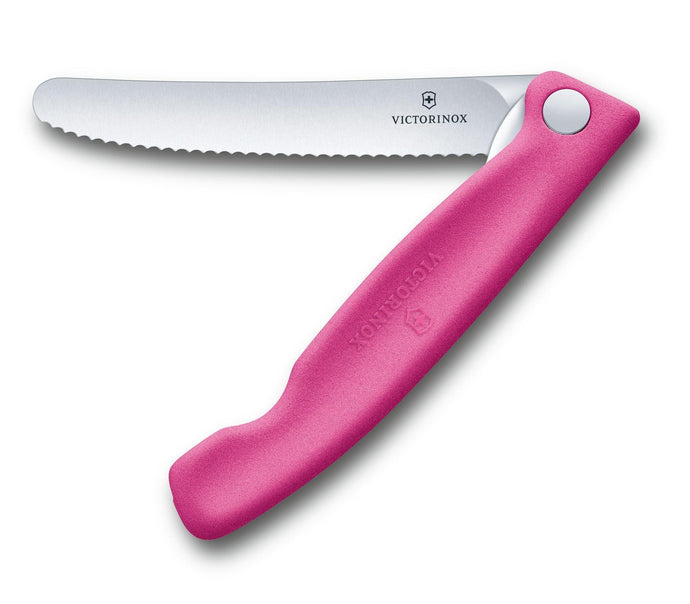 CUCHILLO PARA VERDURA PLEGABLE Y LIGERO VICTORINOX ROSA - GRUPODONPEDRO