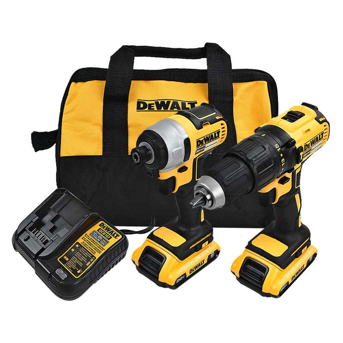 Kit de taladro percutor y atornillador de impacto Dewalt dck276d2-b3