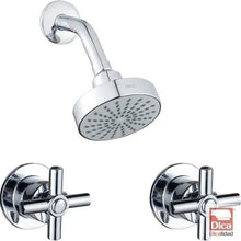 Juego de regadera tipo cebolla y manerales de cruceta Dica kd010