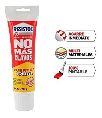 Pegamento resistol fuerte y fácil no mas clavos 227g
