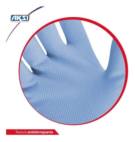 GUANTES DE LATEX AZUL 3 TAMAÑOS AKSI - GRUPODONPEDRO