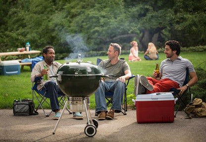 ASADOR DE CARBON ORIGINAL KETTLE PREMIUM 22'' VERDE - GRUPODONPEDRO