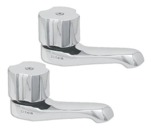 JUEGO DE LLAVES CON MANERALES PARA LAVABO DICA 4242 - GRUPODONPEDRO