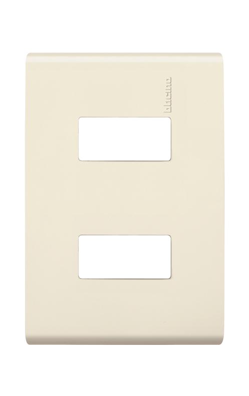Placa de resina marfil 2 modulos Modus Bticino