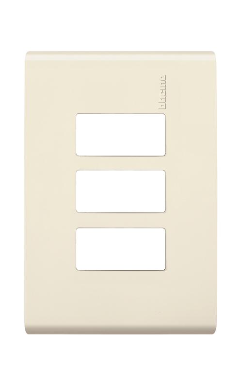 Placa de resina marfil 3 modulos Modus Bticino