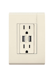 CONTACTO DUPLEX 2 POLOS USB MARFIL E6028NUSBPTLM - GRUPODONPEDRO