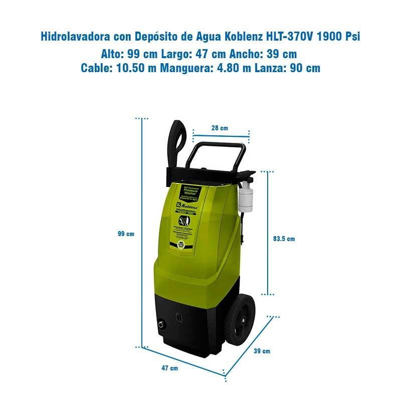 HIDROLAVADORA CON DEPÓSITO DE AGUA HLT-370 V KOBLENZ - GRUPODONPEDRO