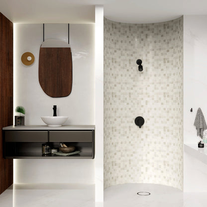 Regadera proyecta ebano de chorro fijo Helvex rec-03-eb