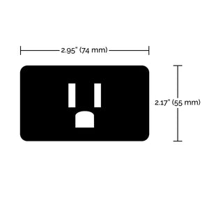 Enchufe inteligente wifi 120v 15amp rectangular satco