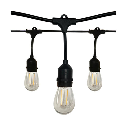 Serie de luces led 24 pies con 12 bombillas satco