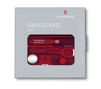 Swiss card lite 13 usos - roja transparente