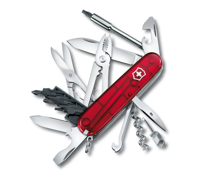 Navaja cybertool m 32 usos - roja transparente