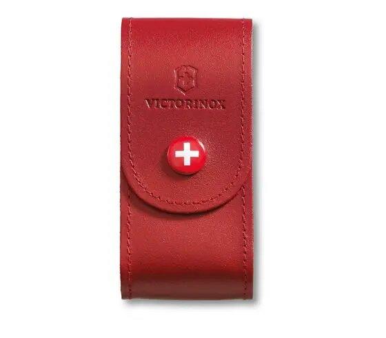 FUNDA DE PIEL ROJO VICTORINOX PARA CINTURON - GRUPODONPEDRO