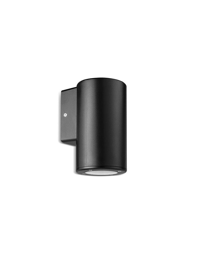 Luminaria wall light aplique single cylinder - negro