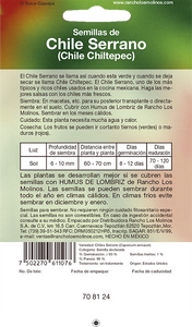 Chile serrano chiltepec 2gr (420 plantas) hortaflor