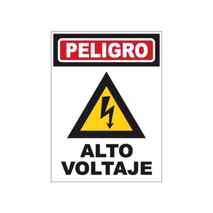 Letrero alto voltaje 25x34cm tps1357