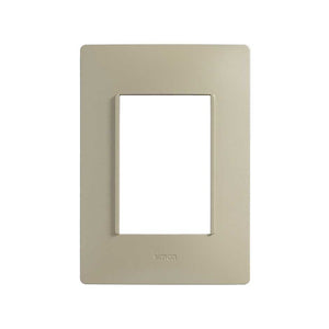 Placa oro blanco 3 modulos sin chasis Simon 26