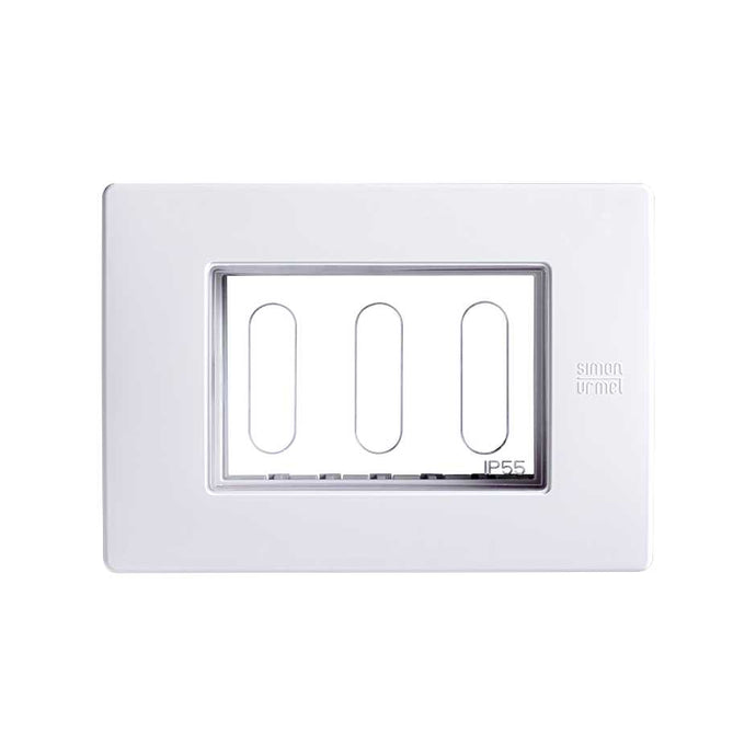 Placa de intemperie ip55 blanco 3 modulos Simon 26